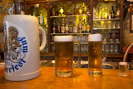 Estrella Galicia Beer In Mugs